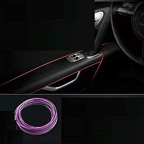 CarFrill Car Interior Decoration Beading | Flexible Styling PVC Moulding Trim Strip (5 Meters, Purple) | Universal Fit for All Cars