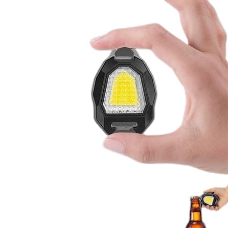 CarFrill LED Mini COB Working Flashlight | Adjustable Stand, Magnetic Base, Waterproof, Rechargeable Keychain Light with 7 Modes, Bottle Opener, Whistle & Cigarette Lighter
