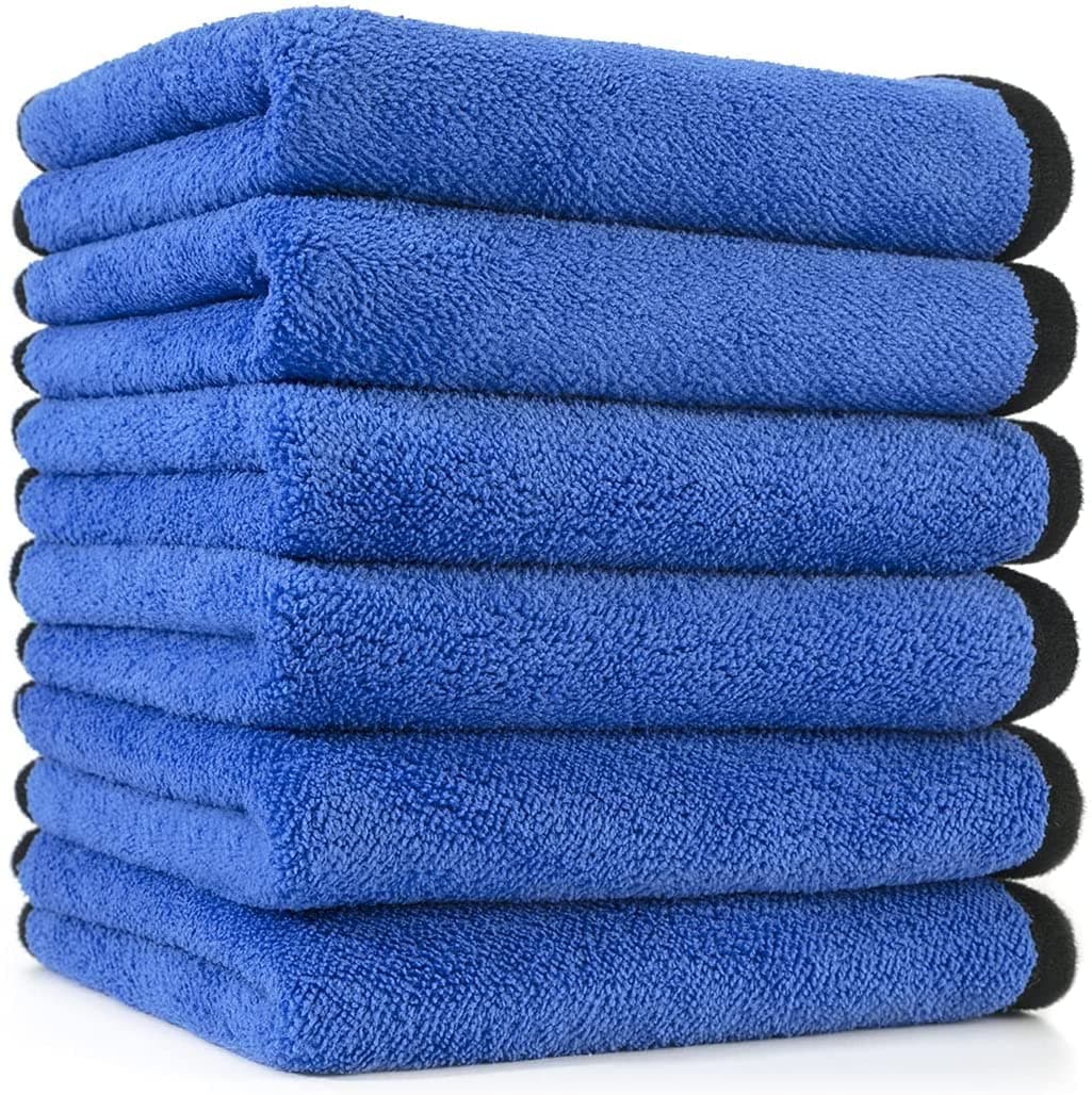 CarFrill Microfiber Towels for Car 6Pack | Super Absorbent Microfiber Cleaning Cloth for Car Washing, Drying, Detailing | Thick, Household Cleaning Cloth | Car Wash Accessories