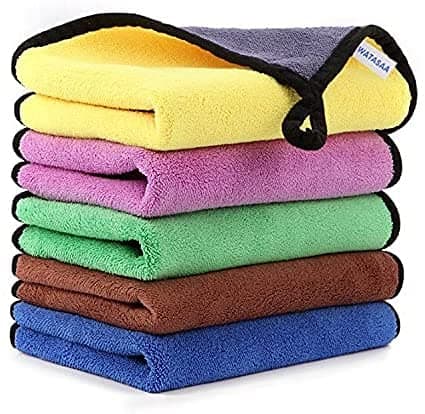 CarFrill Premium Microfiber Towels for Car Washing & Household Cleaning | Highly Absorbent, Lint Free, Streak Free (40 x 30 CM), 4 Pack