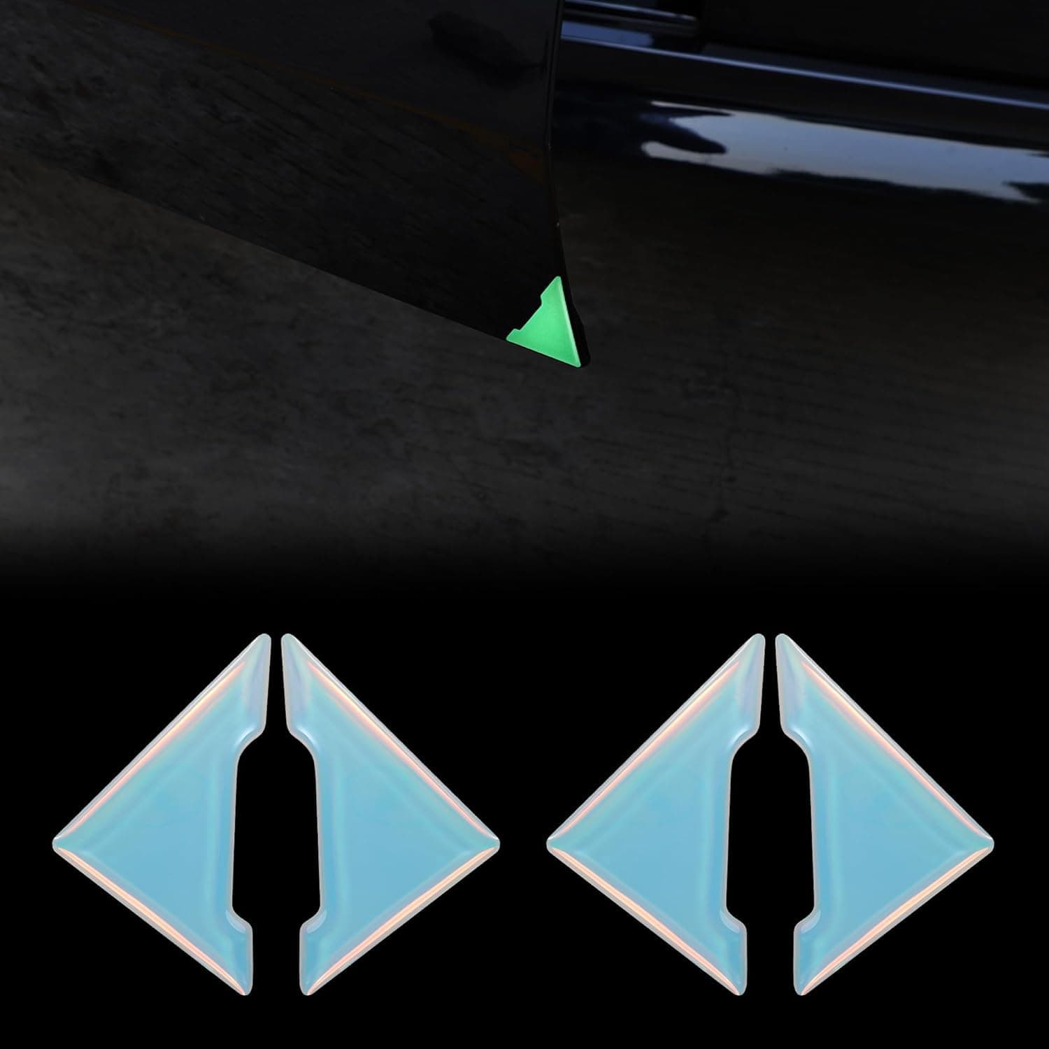 CarFrill 4 Pcs Car Door Edge Guards | Anti Collision Strip Anti Scratch Trim Luminous Corner Protector for SUV Universal Door Bumper Accessories