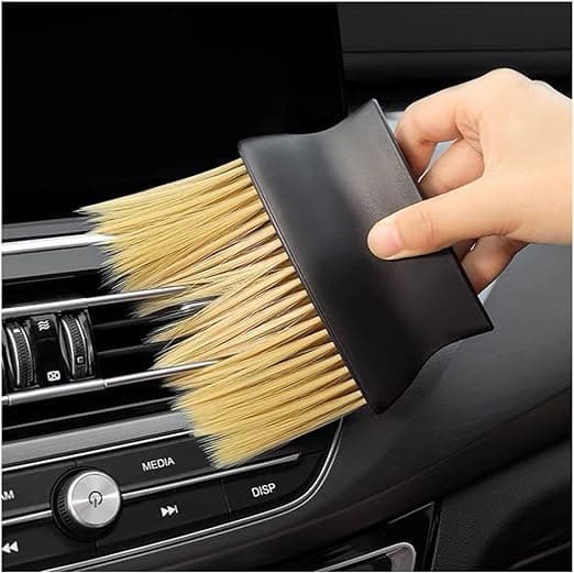 CarFrill Auto Interior Dust Brush Soft Bristles Detailing Brush for Dashboard| Air Vents, Leather Seats| and Computer Keyboard | Scratch Free Cleaning Tool