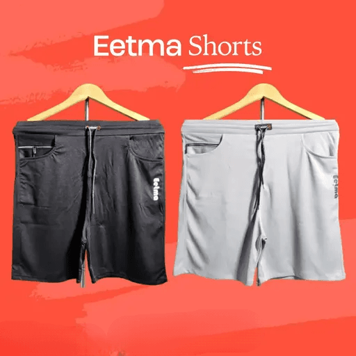 Men's Cotton Shorts Combo Pack | Black & Grey | Adjustable Waistband | Comfortable & Stylish