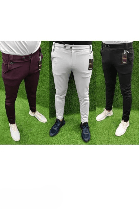 Eetma Men Lower Pants Jogger | Lycra Blend Slim Fit | Pack of 3 | Gym, Running, Yoga, Casual Wear | Zipper Pockets | Black & Grey