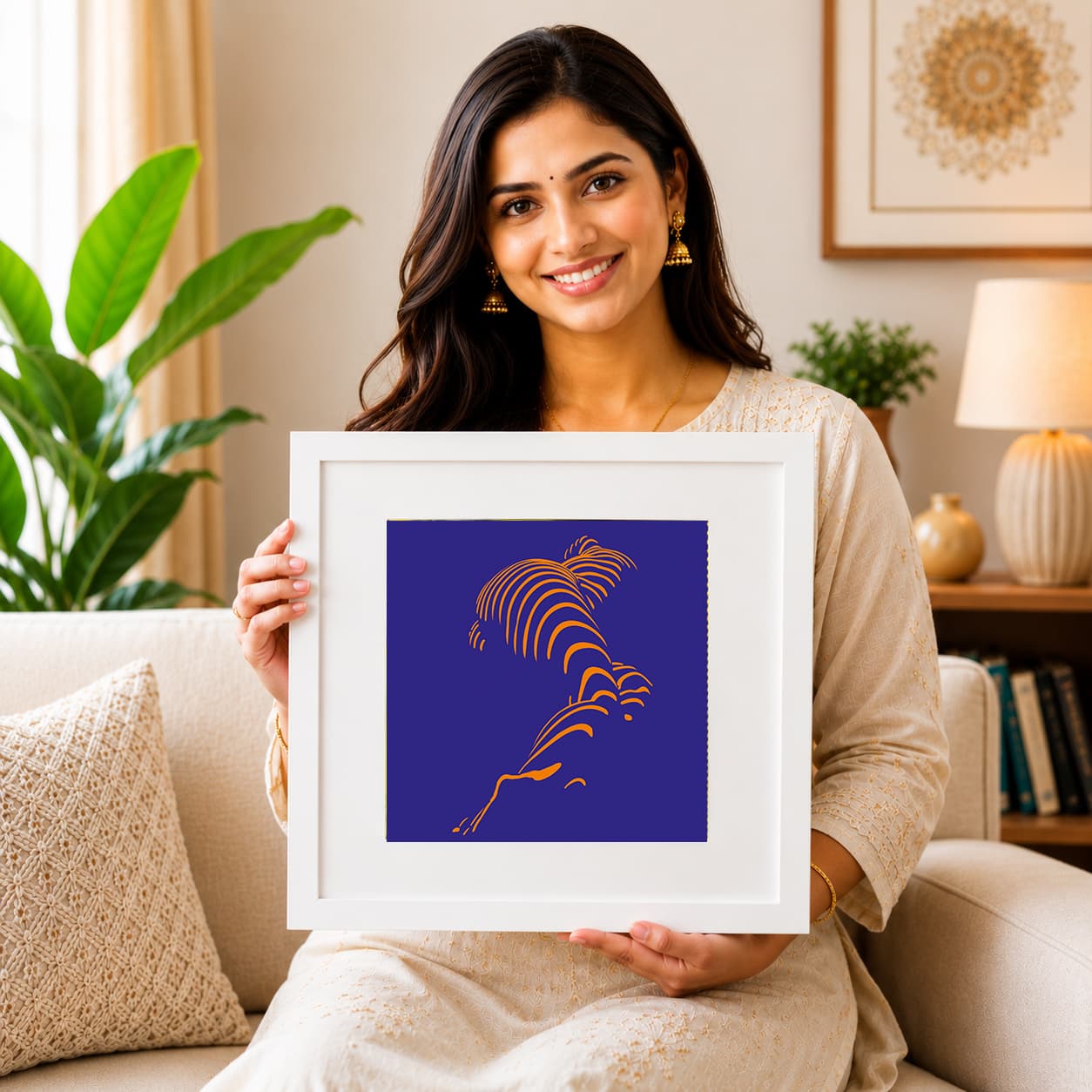 Pulse Lines 12×12 pulse lines art print | minimalist abstract décor