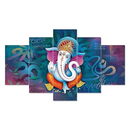 MDF 3D Wall Painting Set of Five| Framed|Large Bedroom and Living Room Decor