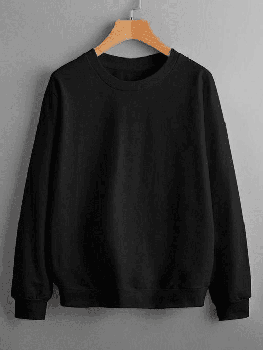 Black Fleece Men’s Sweatshirt | Winter Essential | Premium Fleece | Size M | Warm & Comfortable | Ideal for Cold Weather