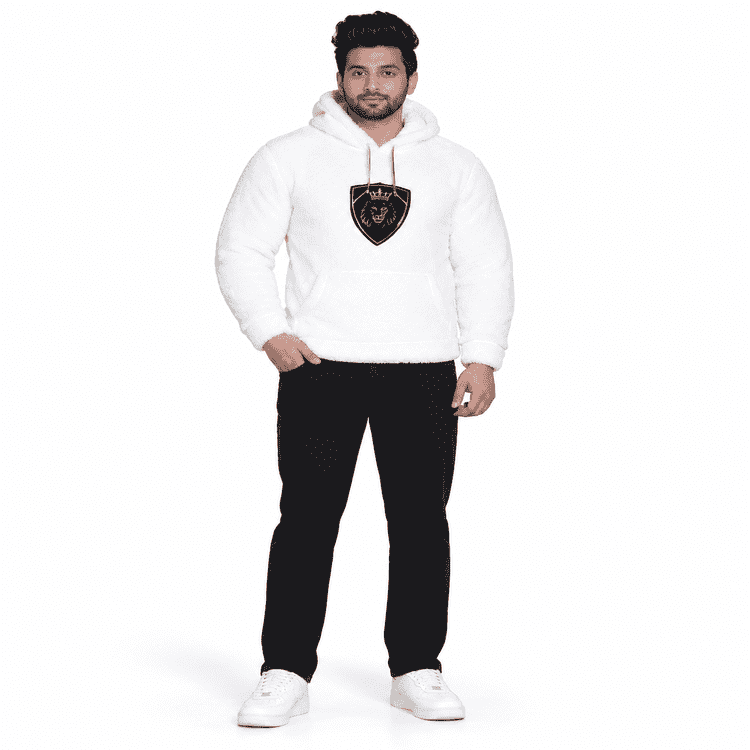 Men & Women Full Sleeve Wool Sweatshirt | Soft Rabbit-Like Fabric Size S Unisex Warm & Cozy