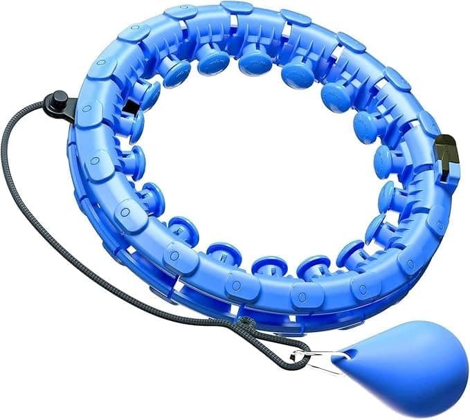 Weighted Hula Exercise Hoop Extra Large Infinity Fitness Hoop with 360° Spinning Ball |Detachable Adjustable Waist Hoop for Adults Weight Loss| Core Strength & Full Body Workout