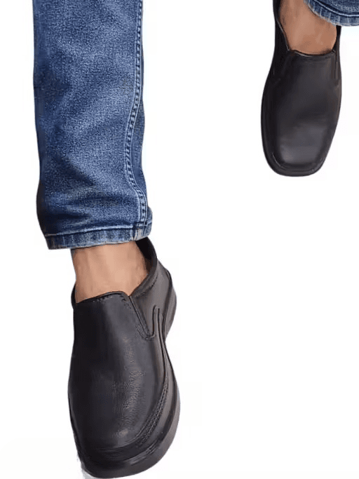 Men’s Classic Black Formal Shoes | Lightweight EVA Slip-On IND-8 | Everyday Comfort