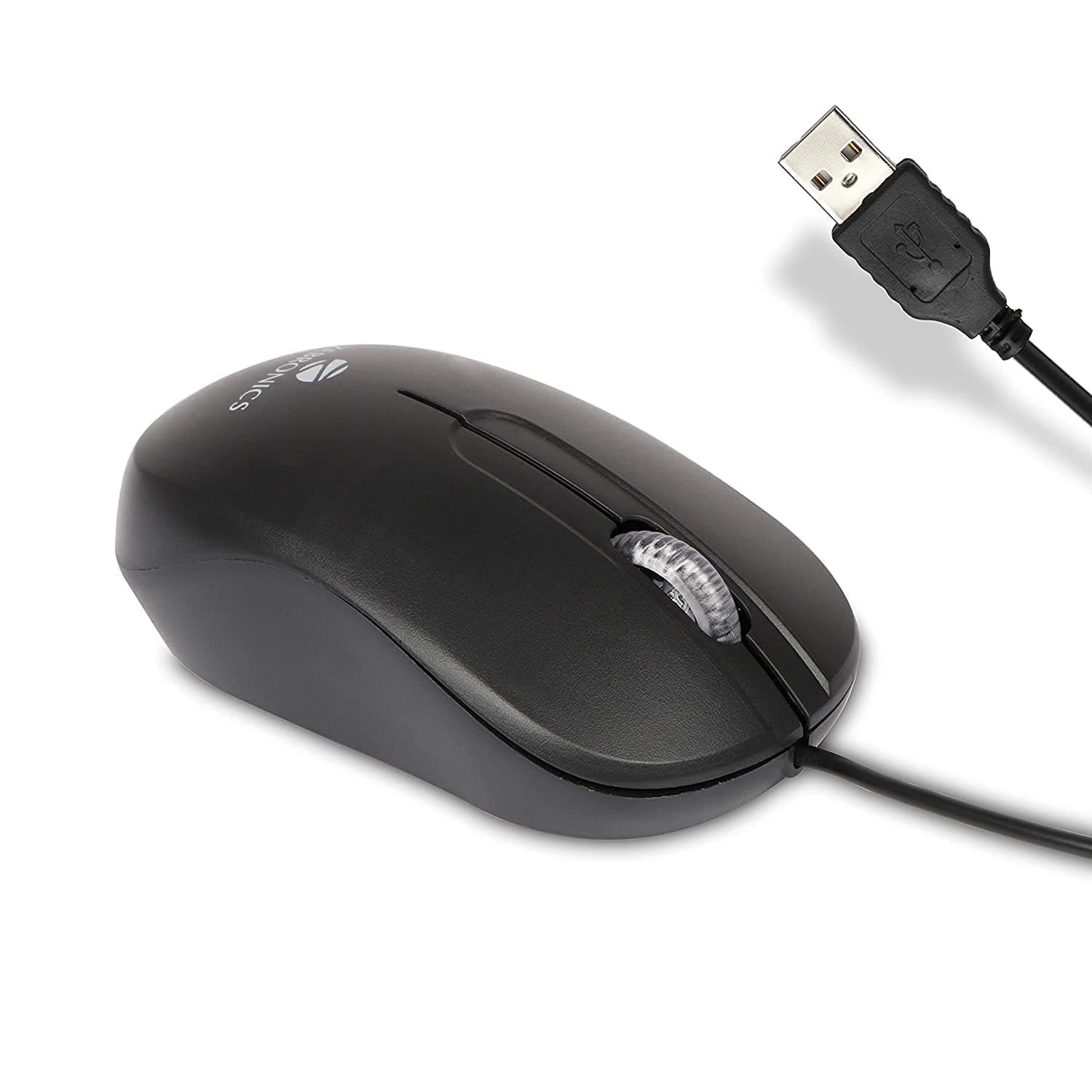 ZEBRONICS Zeb Sprint USB Optical Mouse | Ergonomic, High Precision 1200 DPI Mouse with Three Buttons for PC and Gaming