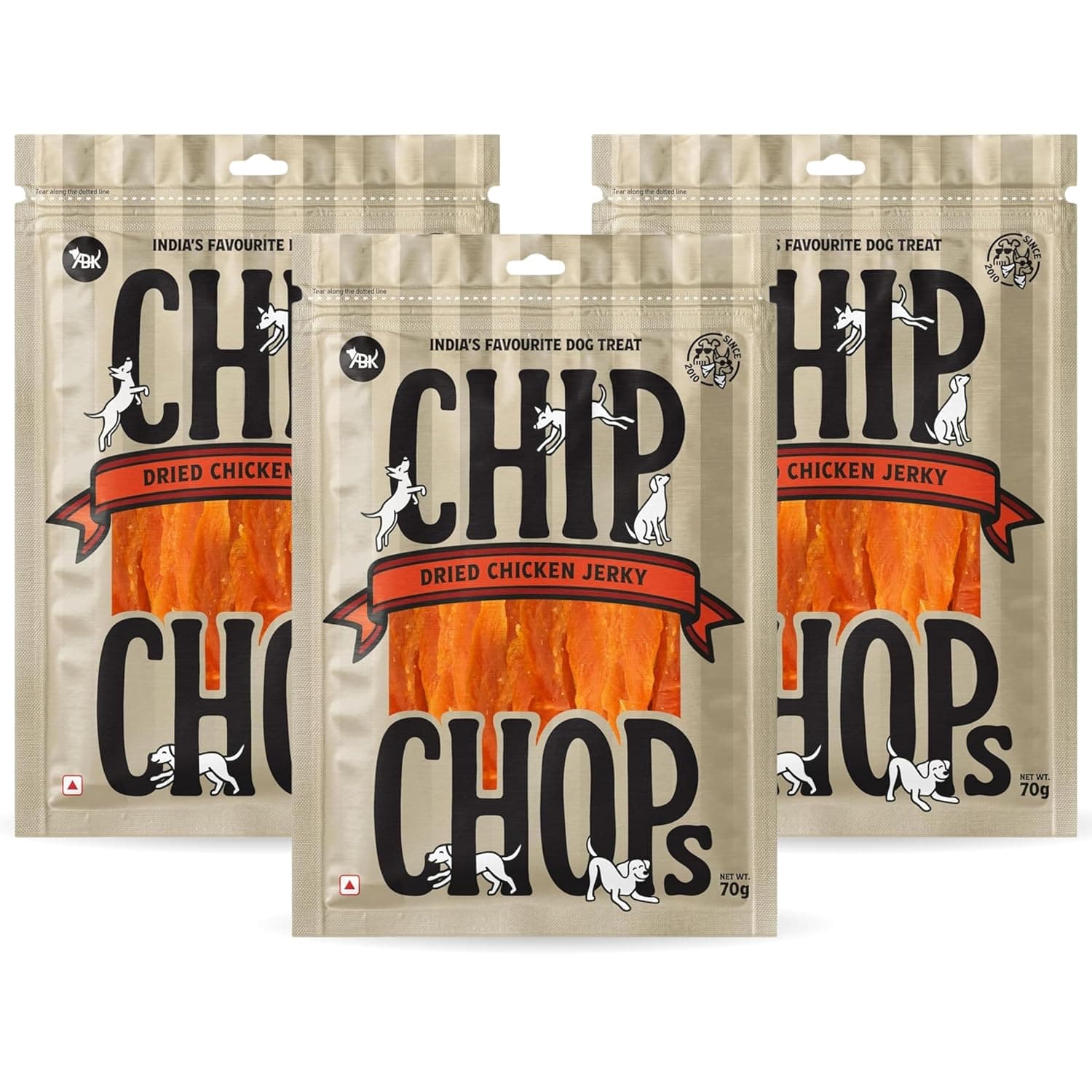 Chip Chops Optimum Health Formula Dried Chicken Jerky Treat for Dogs - 70gm, (Pack of 1) | Highly Nutritional & Digestible Snack