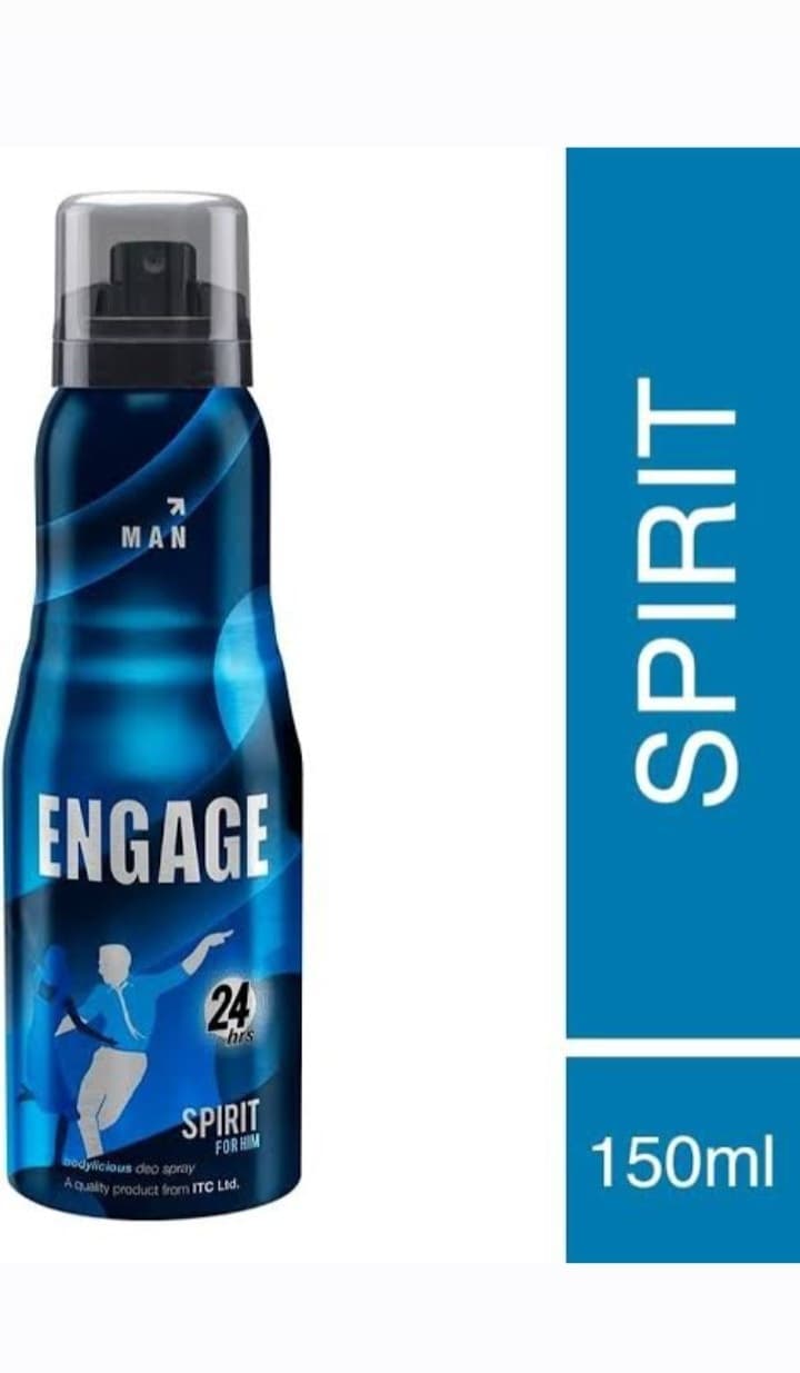 Engage Spirit Deodorant Body Spray for Men 150ml Long Lasting Masculine Fragrance Daily Use Office Gym Travel Odour Protection Aerosol Perfume Deo Spray India