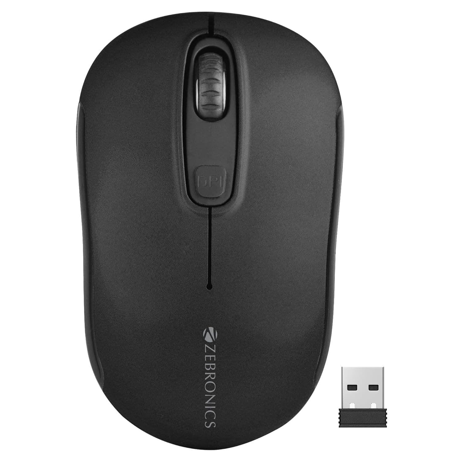 ZEBRONICS Dash Pro 2.4GHz Wireless Mouse, Upto 1600 DPI (Black)