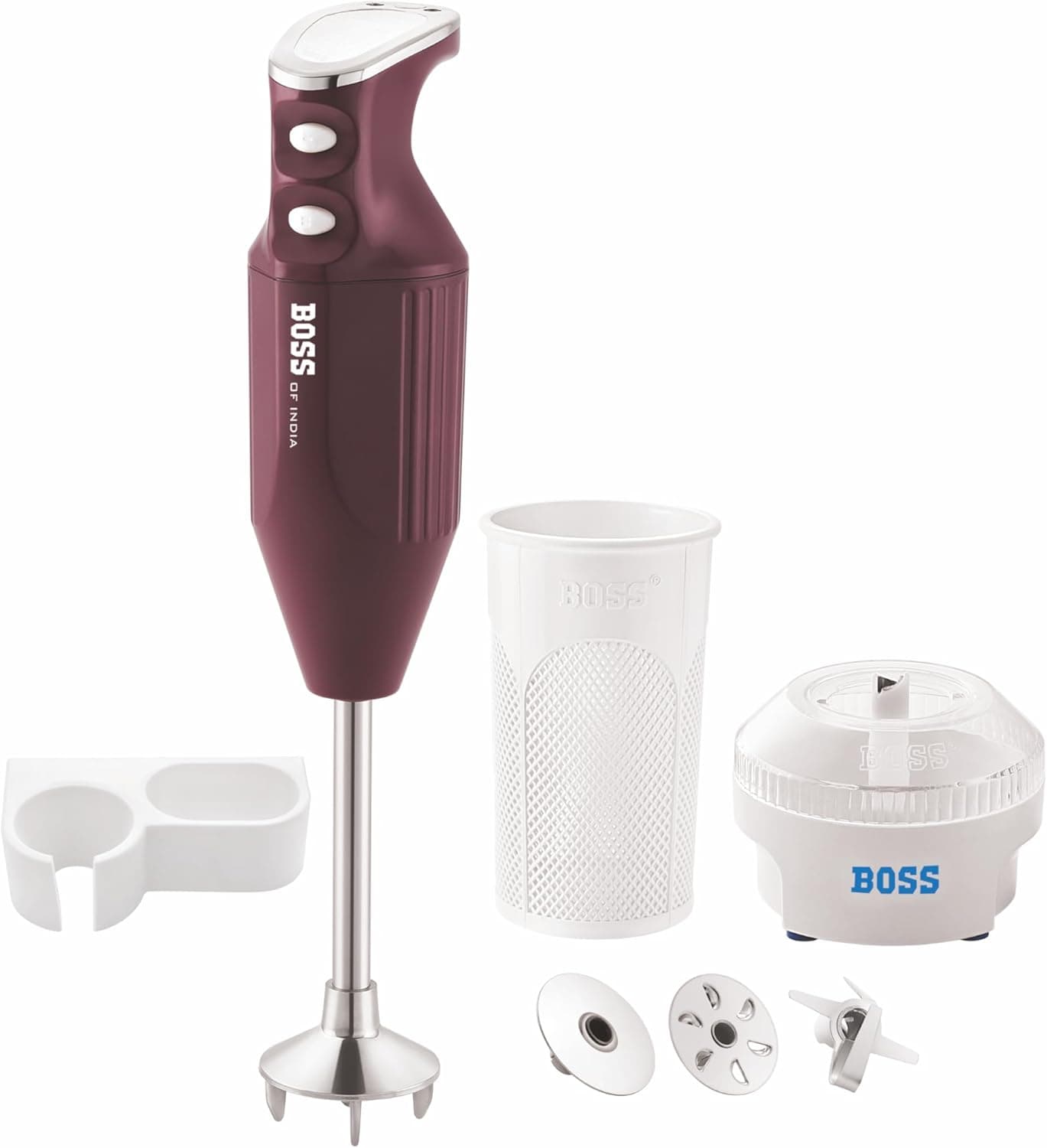 BOSS Big Boss Portable Hand Blender B-146 | 275W Motor, ISI Certified for Smoothies & Soups